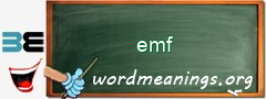 WordMeaning blackboard for emf